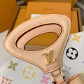 「#4760」New RIVAGE BB white tri-color handbag M14680, 18*7*12cm
