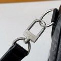 「#4768」New KEEPALL BANDOULIÈRE 50 black check travel bag N14202