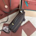 「#4769」Loro Piana new style black imported cowhide messenger bag size: 27*16*10cm