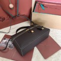 「#4769」Loro Piana new style black imported cowhide messenger bag size: 27*16*10cm