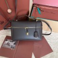 「#4769」Loro Piana new style black imported cowhide messenger bag size: 27*16*10cm