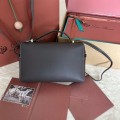 「#4769」Loro Piana new style black imported cowhide messenger bag size: 27*16*10cm