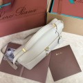 「#4770」Loro Piana new white imported cowhide crossbody toiletry bag Size: 27*16*10cm