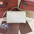 「#4770」Loro Piana new white imported cowhide crossbody toiletry bag Size: 27*16*10cm