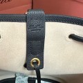 「#4774」loro piana extra black imported cowhide drawstring backpack, size: 25*27*14cm