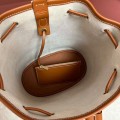 「#4776」loro piana extra brown imported cowhide drawstring backpack, size: 25*27*14cm