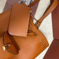「#4776」loro piana extra brown imported cowhide drawstring backpack, size: 25*27*14cm
