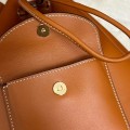 「#4776」loro piana extra brown imported cowhide drawstring backpack, size: 25*27*14cm