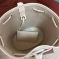 「#4778」loro piana extra white imported cowhide drawstring backpack, size: 25*27*14cm