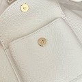 「#4778」loro piana extra white imported cowhide drawstring backpack, size: 25*27*14cm