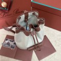 「#4779」loro piana extra caramel canvas drawstring backpack, size: 25*27*14cm