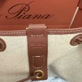 「#4779」loro piana extra caramel canvas drawstring backpack, size: 25*27*14cm