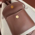 「#4779」loro piana extra caramel canvas drawstring backpack, size: 25*27*14cm
