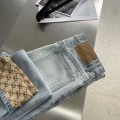 「#4784」Gucci cuffed washed jeans