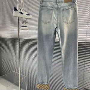 「#4784」Gucci cuffed washed jeans