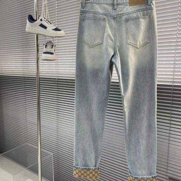 Gucci cuffed washed jeans