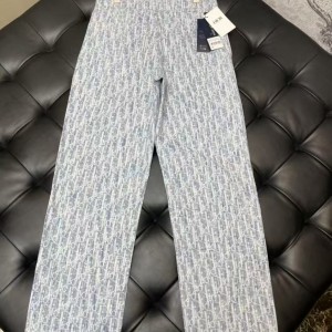 「#4785」Dior all over print jeans blue