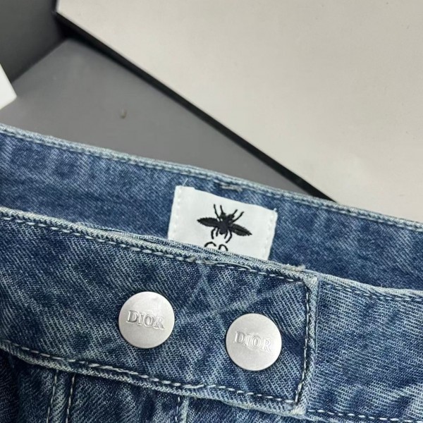Dior diamond laser embroidered jeans