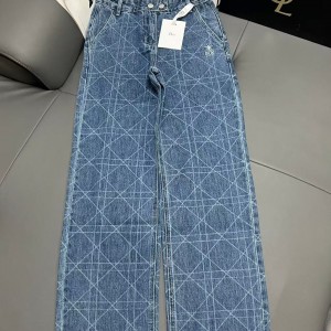 「#4792」Dior diamond laser embroidered jeans