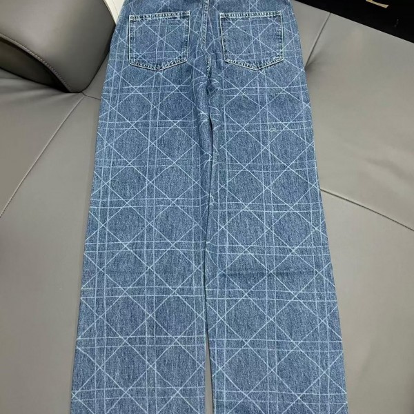 Dior diamond laser embroidered jeans