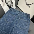 「#4792」Dior diamond laser embroidered jeans