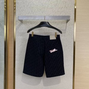 「#4796」DIOR Snake Year Limited Edition Embroidered Dark Pattern Shorts