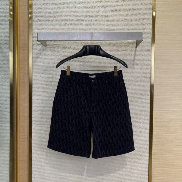 DIOR Snake Year Limited Edition Embroidered Dark Pattern Shorts