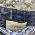 「#4797」Gucci logo jacquard straight jeans