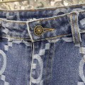 「#4797」Gucci logo jacquard straight jeans