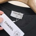 「#4803」CHANEL cotton logo embroidered T-shirt