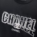 「#4803」CHANEL cotton logo embroidered T-shirt