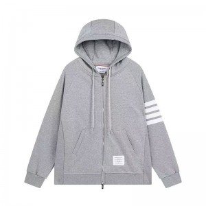 「#4816」Thom Browne ripple zip-up hoodie