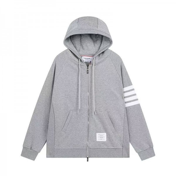 「#4816」Thom Browne ripple zip-up hoodie