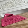 「#4836」chloe spring and summer new style SUMMER BANANA dopamine color rose red pure handmade straw woven ba