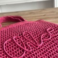 「#4836」chloe spring and summer new style SUMMER BANANA dopamine color rose red pure handmade straw woven ba