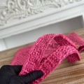 「#4836」chloe spring and summer new style SUMMER BANANA dopamine color rose red pure handmade straw woven ba