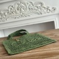 「#4837」chloe spring and summer new style SUMMER BANANA dopamine color green pure handmade straw woven bag S