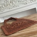 「#4839」chloe spring and summer new style SUMMER BANANA dopamine color caramel color pure handmade straw wov
