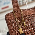 「#4839」chloe spring and summer new style SUMMER BANANA dopamine color caramel color pure handmade straw wov