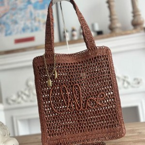 「#4839」chloe spring and summer new style SUMMER BANANA dopamine color caramel color pure handmade straw wov