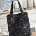 「#4841」chloe spring and summer new SUMMER BANANA dopamine color black pure handmade straw woven bag Size: 3