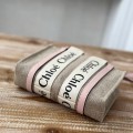 「#4842」Chloe Woody linen pure cotton canvas and glossy small dough, pink casual bag mini: 20*14*6cm