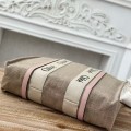 「#4845」Chloe Woody linen pure cotton canvas and glossy small dough, pink casual bag Large size: 45*33*13cm