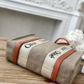 「#4848」Chloe Woody linen pure cotton canvas and glossy small dough, orange casual bag Medium size: 37*26*12