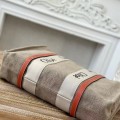 「#4849」Chloe Woody linen pure cotton canvas and glossy small dough, orange casual bag Large size: 45*33*13c