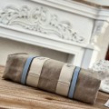 「#4852」Chloe Woody linen pure cotton canvas and glossy small dough, blue casual bag Medium size: 37*26*12cm