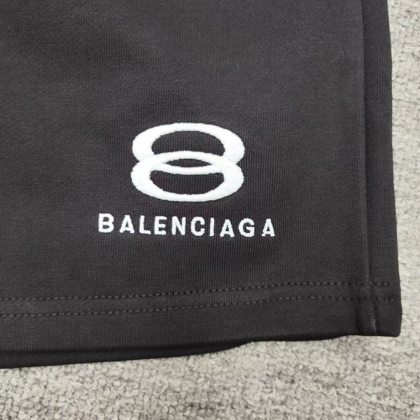 Balenciaga new double ring embroidered shorts