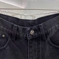「#4866」Chrome Hearts Limited Edition Colorblock Washed Denim Shorts