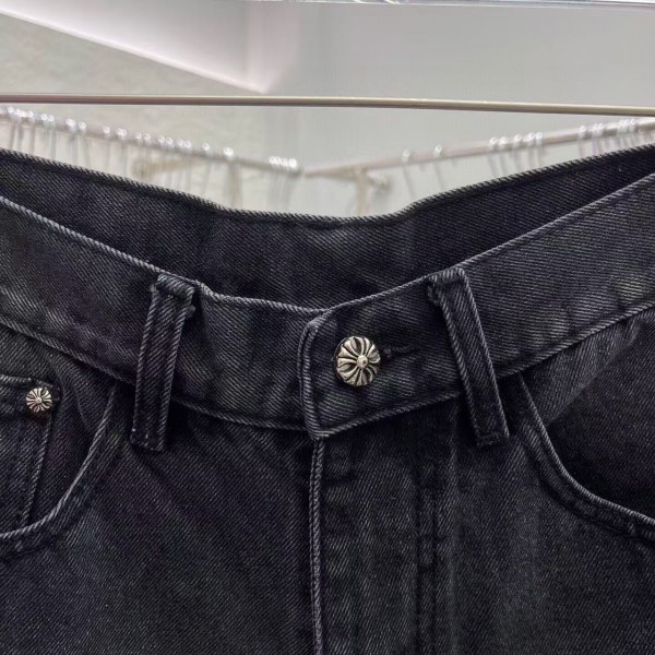 Chrome Hearts Limited Edition Colorblock Washed Denim Shorts