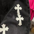 「#4866」Chrome Hearts Limited Edition Colorblock Washed Denim Shorts